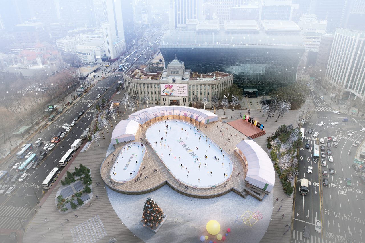 A graphic image of the ice rink to be set up at Seoul Plaza from Friday (Seoul Metropolitan Government)