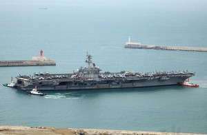 USS Carl Vinson arrives in S. Korea in show of force