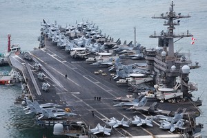 N. Korea warns of stepped-up actions against arrival of US aircraft carrier in S. Korea