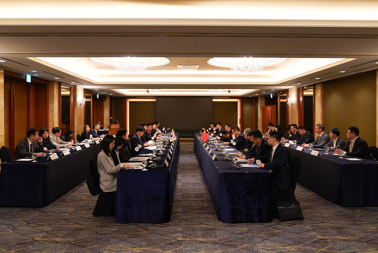 The third Korea-China Dialogue on Maritime Cooperation takes place Wednesday in Seoul , in this photo released Thursday by South Korea’s Foreign Ministry.