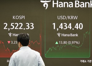 Seoul shares end lower ahead of US tariff talks